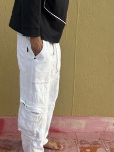 Men's White Carpenter pants