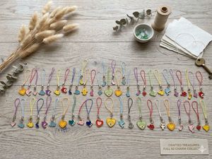 set of 50 phone charms