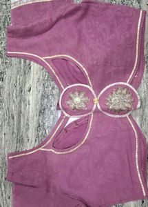 Elegant Purple Embroidered Blouse