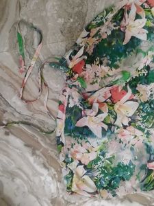 Floral Print Sheer Top