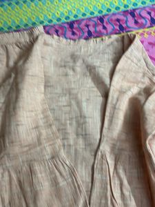 Peach Textured night suit
