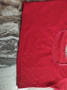 Red Cotton Blouse