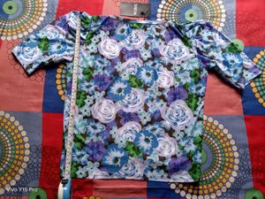 Floral Puff Sleeve Square Neck Top