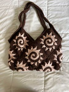Crochet Sunburst Hobo Bag