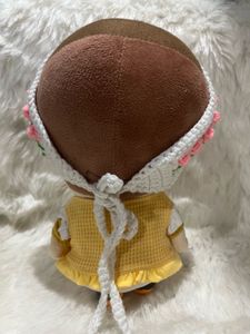 Cute Plush Doll with Crochet Hairband