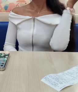 Off-Shoulder Zipper Top