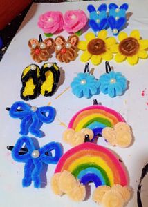 Cute Handmade Hair Clips Set