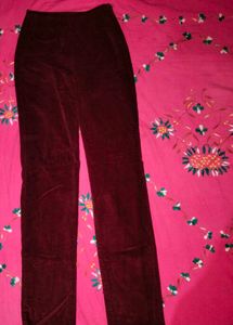 Velvet Burgundy Pants