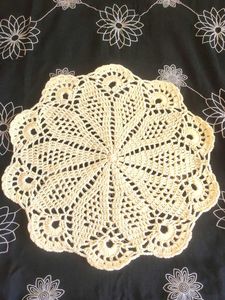 Handmade Yellow Crochet Doily
