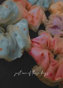 Polka Dot Scrunchies Pack Of 6