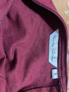 Maroon Fringed Sleeveless Dress