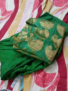 Green Banarasi suit