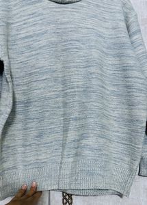 Grey Sweater With Hoodie