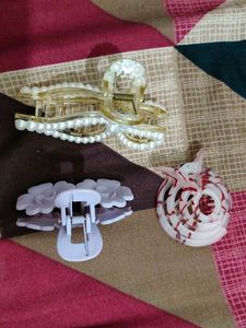 Set of 3 Trendy Hair Claw Clips