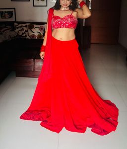 Red Festive Lehnga
