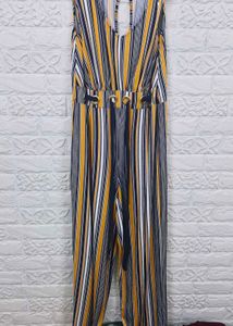almost newYellow Striped Jumpsuit