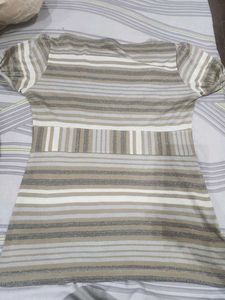 Striped V-Neck Top Mango XL