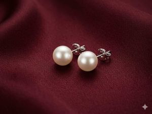 Chic Heart &amp; Pearl Stud Earrings Set