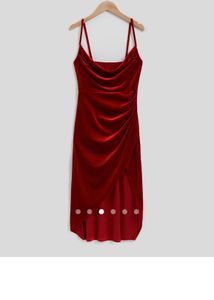 Red Velvet Party Dress