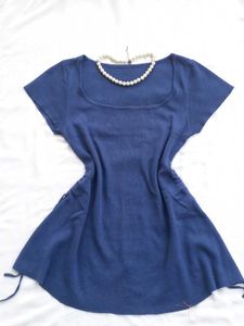 Chic Navy Blue Ruched Top