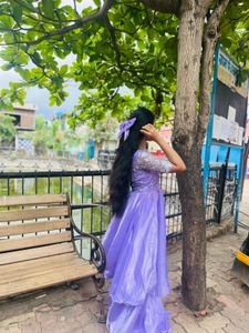 Lavender Organza 2 Piece ( Sharara And Top)
