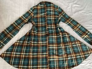 Flannel Plaid Fit and Flare Dress