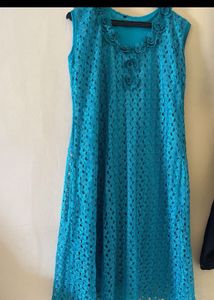 Beautiful Blue Lace Summer Dress