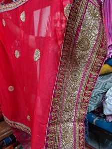 Stunning Red Embroidered Lehenga Choli