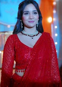 Stunning Red Sequin Saree