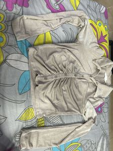Stylish Ruched Button-Up Top