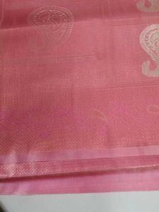 Elegant Pink Paisley Saree