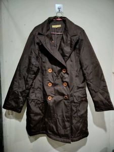 Brown Double Breasted Casual Jacket