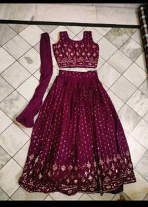 Elegant Maroon Lehenga Choli Set
