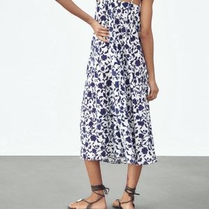 Zara Limited Edition Floral Minimalist MIDI Dress