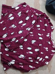 Maroon Printed Co-ord Set for Women