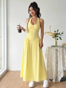 Flowy Halter Neck Maxi Dress