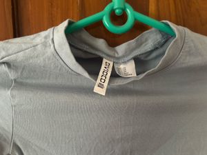 Light Blue Basic Body Hugging Baby tee