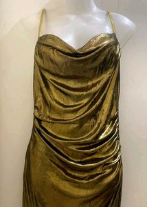 Gold Metallic Party Dress