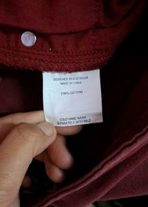 Burgundy jeans 👠(Wide leg)