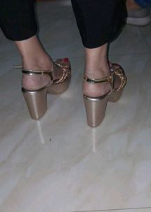 Gold Platform Heels - Size 39/ UK 6