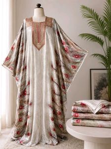 Elegant Peacock Print Butterfly abaya
