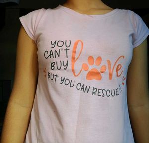 Rescue Dog Paw Print T-Shirt