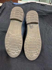 Blue Croc Embossed Lace-Up Boots