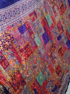 Embroidered Silk Saree with stones