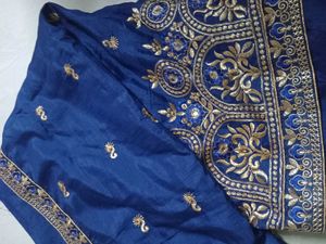 Exquisite Blue Embroidered Blouse