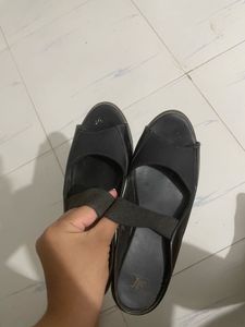Black Strappy Flats