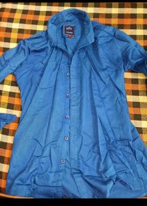 Men's Blue Casual Shirt L size