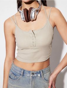 Savana Button-Up Crop Tank Top