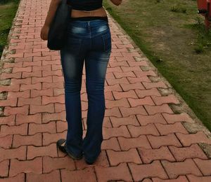 low rise Blue Wash Denim Jeans