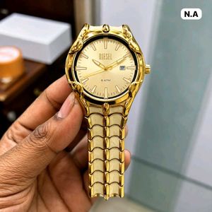 DIESEL Gold & Cream Watch